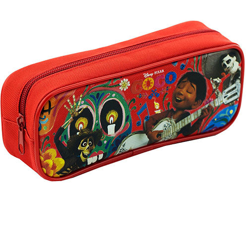 Disney Coco All Characters Authentic Licensed Single Zipper Red Pencil Case