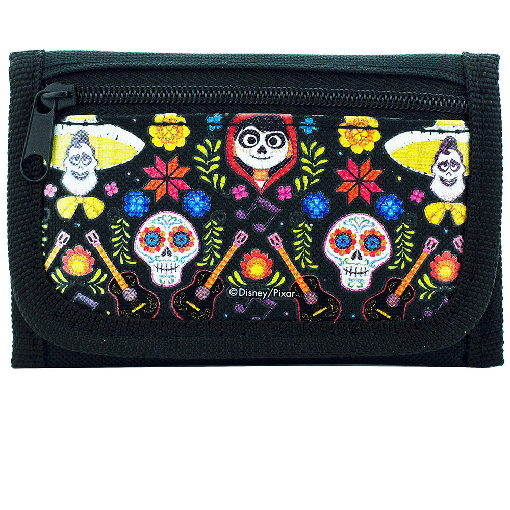 Disney Coco Wallet Family Black Trifold Wallet