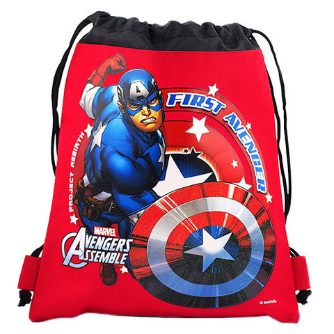 Captain America Character Authentic Licensed Red Drawstring Bag