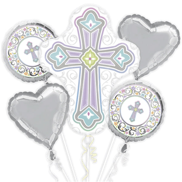 Baptism Cross balloons