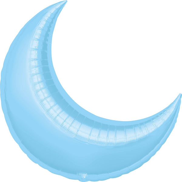 Crescent pastel blue balloon