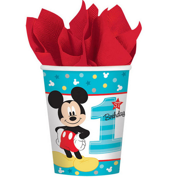 Mickey mouse 1st birthday cups