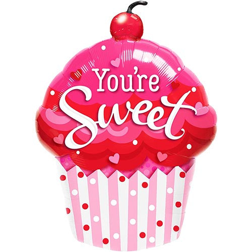 You Are Sweet Cupcake Foil Balloon 35"