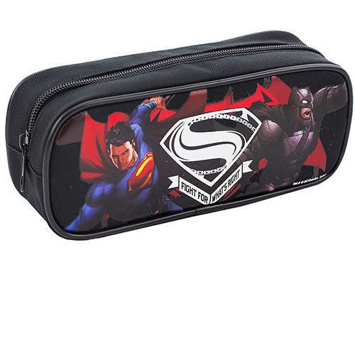 Batman Versus Superman Dawn Justice Character Single Zipper Black Pencil Case