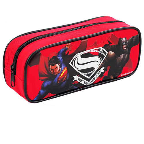Batman Versus Superman Dawn Justice Character Single Zipper Red Pencil Case