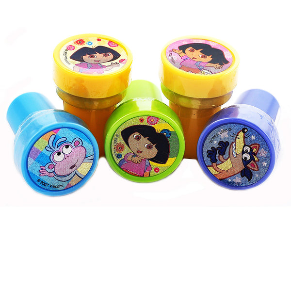 60 Dora The Explorer Authentic Licensed Self Inking Stampers in a Box
