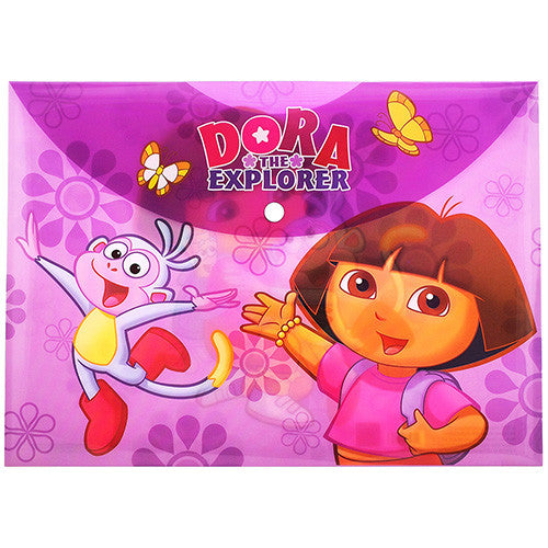 Dora The Explorer Character Authentic Licensed Purple Plastic Folders ( 2 Folders )