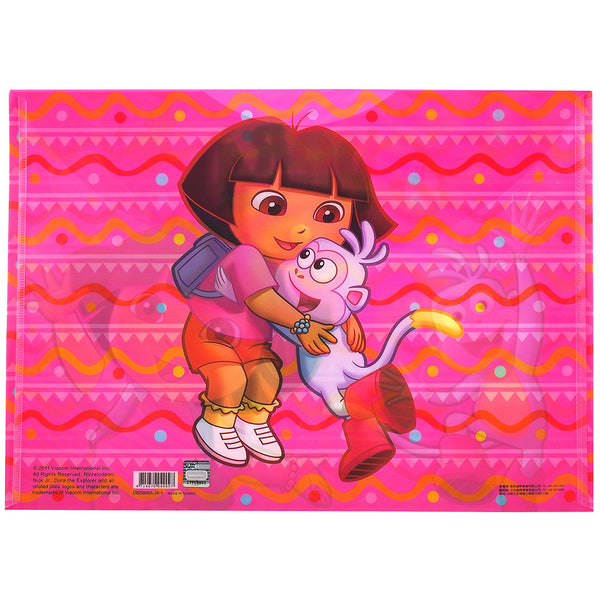 Dora The Explorer Character Authentic Licensed Pink Plastic Folders ( 2 Folders )