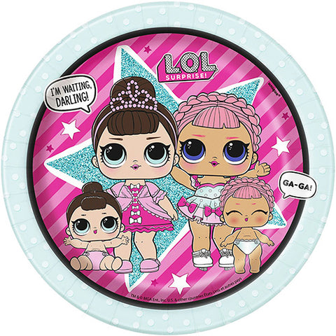 LOL Surprise 8 Dessert Plates 7"