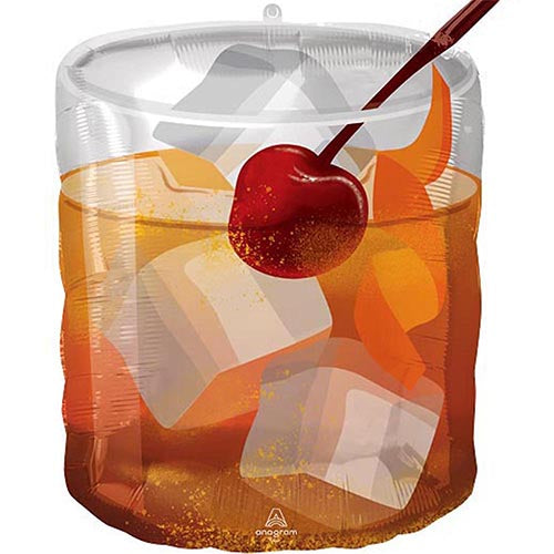 Old Fashioned Drink Foil Balloon 23"