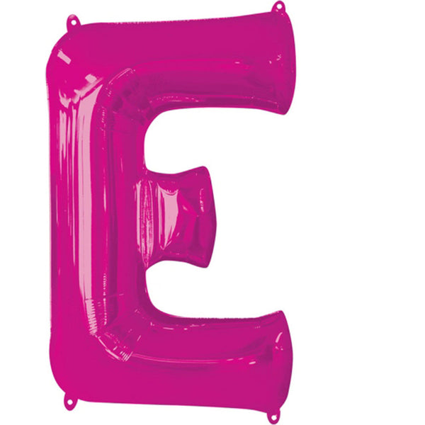 Giant Pink Letter E Foil Balloon 32"