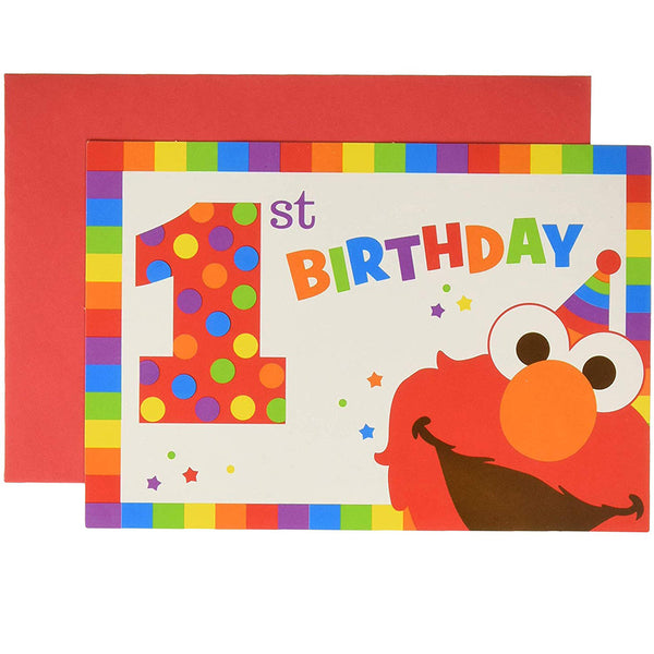 Elmo 1st Birthday Invitation Cards