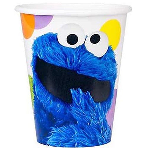 Wholesale Elmo and Cookie Monster 20pc Glad Paper Cups YELLOW/MULTI