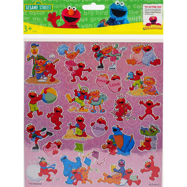 Elmo Sesame Street Authentic Licensed 12 Sheets of Stickers
