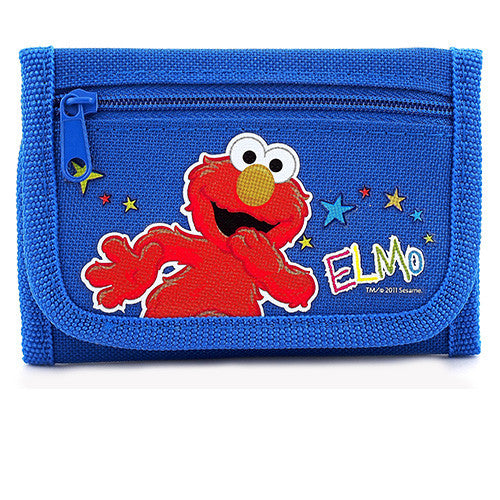 Elmo Sesame Street Blue Trifold Wallet