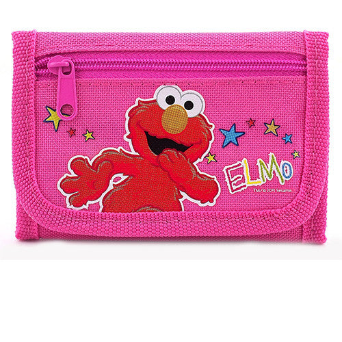 Elmo Sesame Street Pink Trifold Wallet
