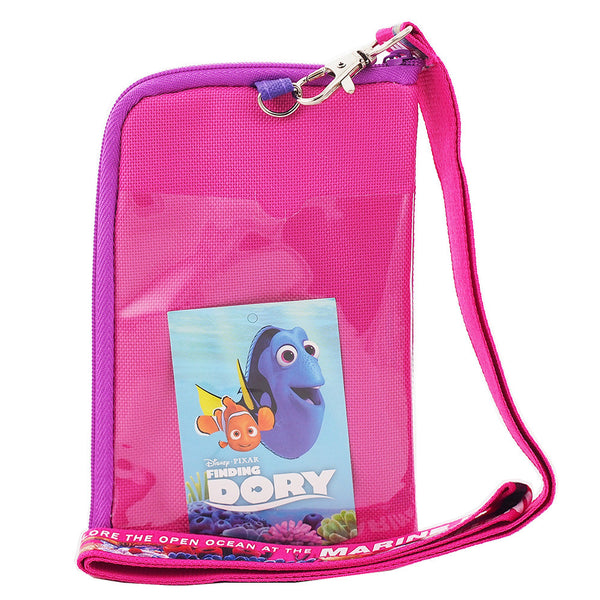 Finding Dory Character Pink Lanyard with Detachable Cellphone Case Or Coin Purse