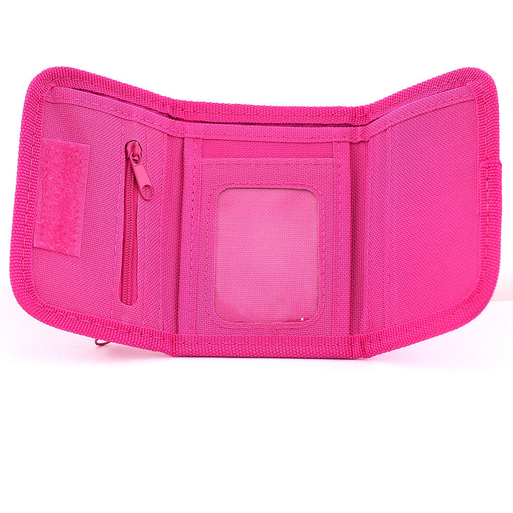 A-Lab Norma Pink & Green Trifold Wallet