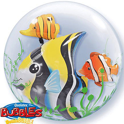 Tropical Fish Seaweed Double Bubble Balloon 24