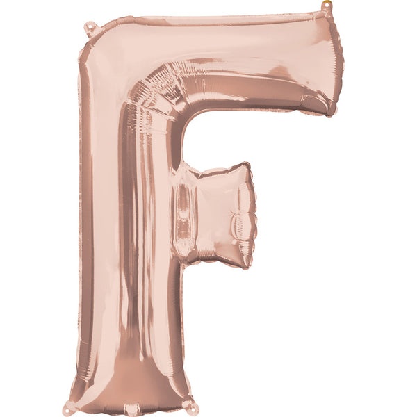 Rose Gold Balloon Letter F