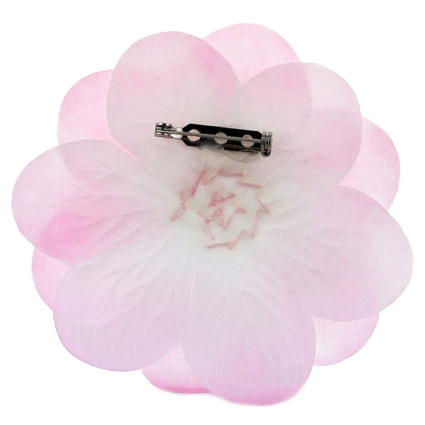 Flower with 19 Sequins Pink Fabric 3" ( 3 Flowers )