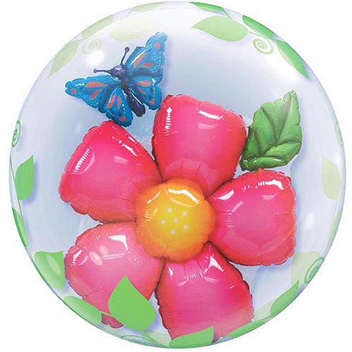 Flower Double Bubble Balloon 24"
