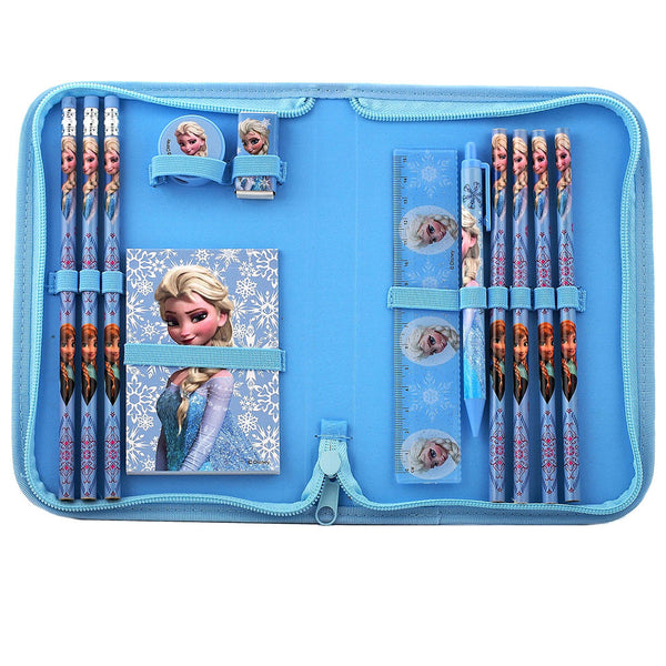 Frozen Elsa The Queen Character Authentic Licensed Blue Stationery Pack With Case