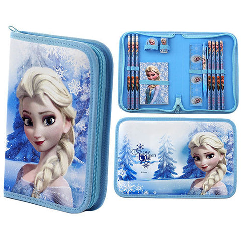 Frozen Elsa The Queen Character Authentic Licensed Blue Stationery Pack With Case