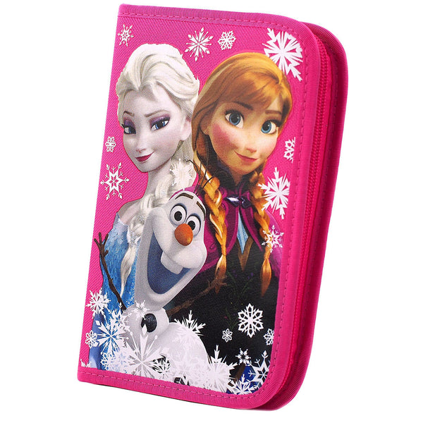 Frozen Elsa Anna and Olaf Character Authentic Licensed Hot Pink Stationery Pack With Case