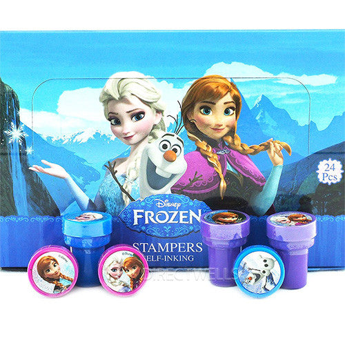 24 frozen Character Authentic Licensed Self Inking Stampers in Box
