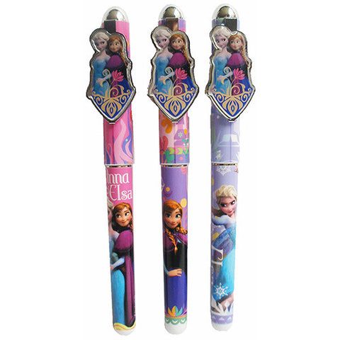 12 Frozen Characters Authentic Licensed Roller Pens Assorted Colors ( 1 Dozen )