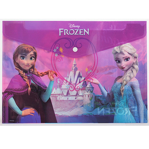 Frozen Character Authentic Licensed Pink Plastic Folders ( 2 Folders )