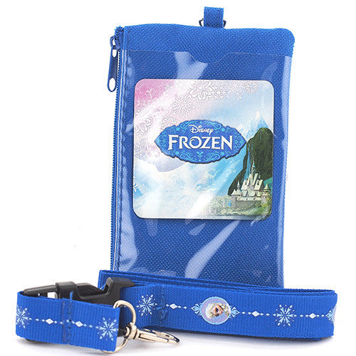 Frozen Elsa Blue Lanyard with Detachable Coin Purse