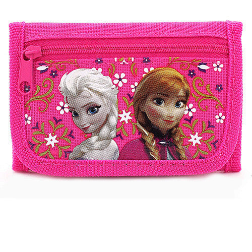 Frozen Elsa and Anna Authentic Licensed Hot Pink Trifold Wallet