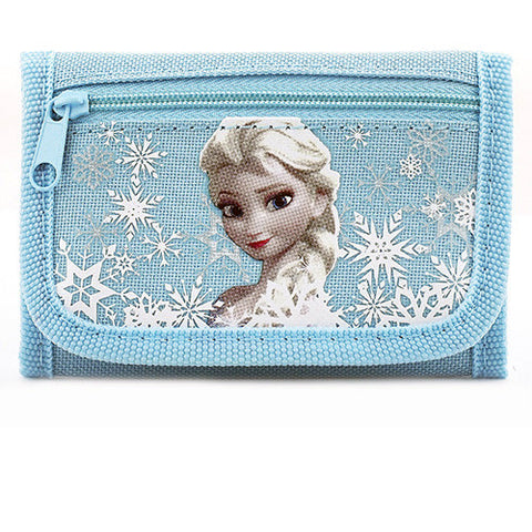 Frozen Elsa Authentic Licensed Snow Blue Trifold Wallet
