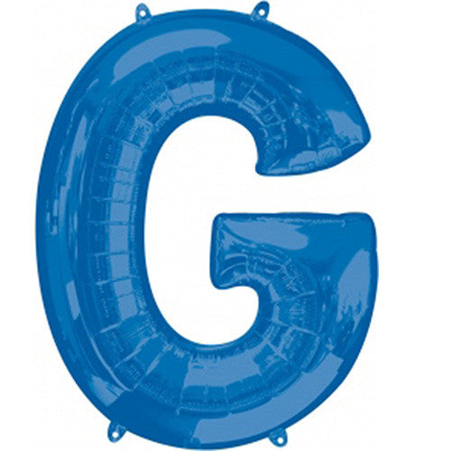 Giant Blue Letter G Foil Balloon 32"
