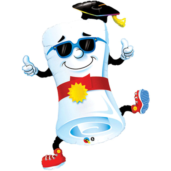 Mr. Diploma Thumbs Up Helium Super Shape Foil / Mylar Balloon 37"