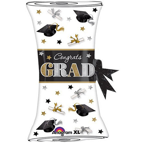 Congrats Grad Diploma Super Shape Foil / Mylar Balloon 31"