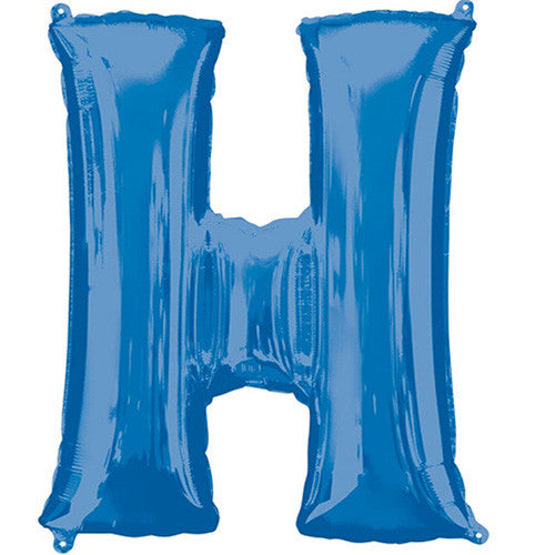 Giant Blue Letter H Foil Balloon 32"