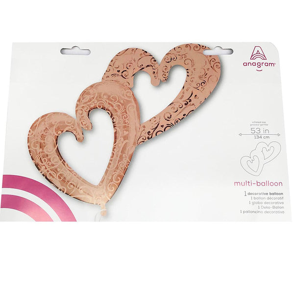 Rose Gold Heart Foil Balloon 53"