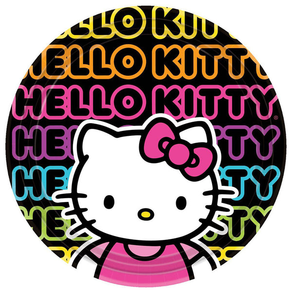 Hello Kitty Character 8 Luncheon Plates 9"