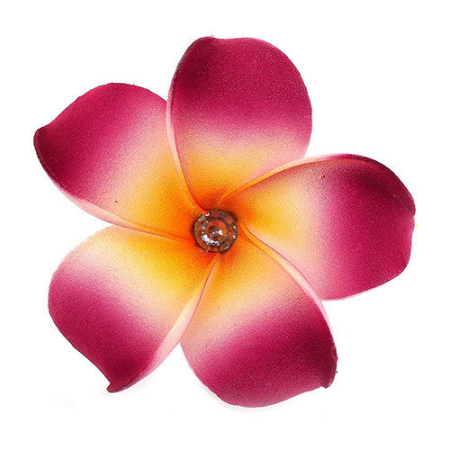 Hawaian Style Fuchsia Flower Hair Clip