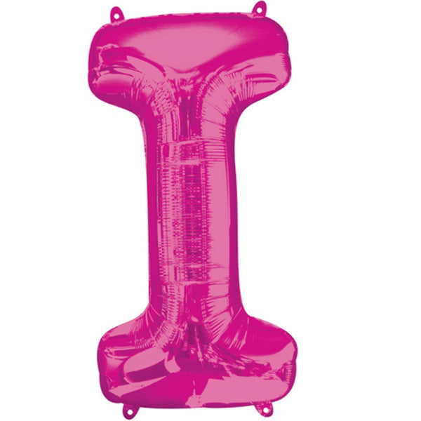 Giant Pink Letter I Foil Balloon 32"