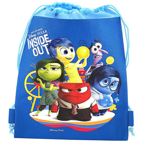 Inside Out Character Licensed Blue Drawstring Bag
