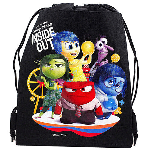 Inside Out Character Licensed Black Drawstring Bag