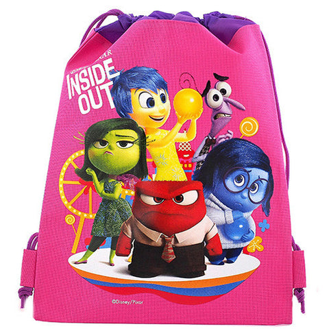 Inside Out Character Licensed Pink Drawstring Bag
