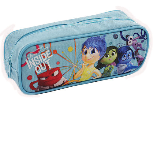 Inside Out Character Single Zipper Light Blue Pencil Case