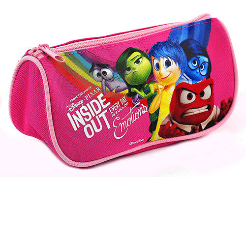 Inside Out Authentic Licensed Multi Purpose Triangle Style Pink Pencil Case