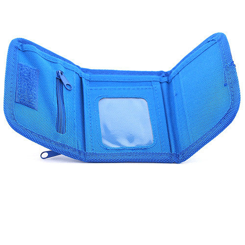 Inside Out Blue Trifold Wallet