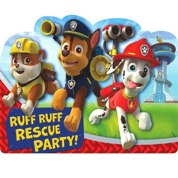 Paw patrol invitation cards